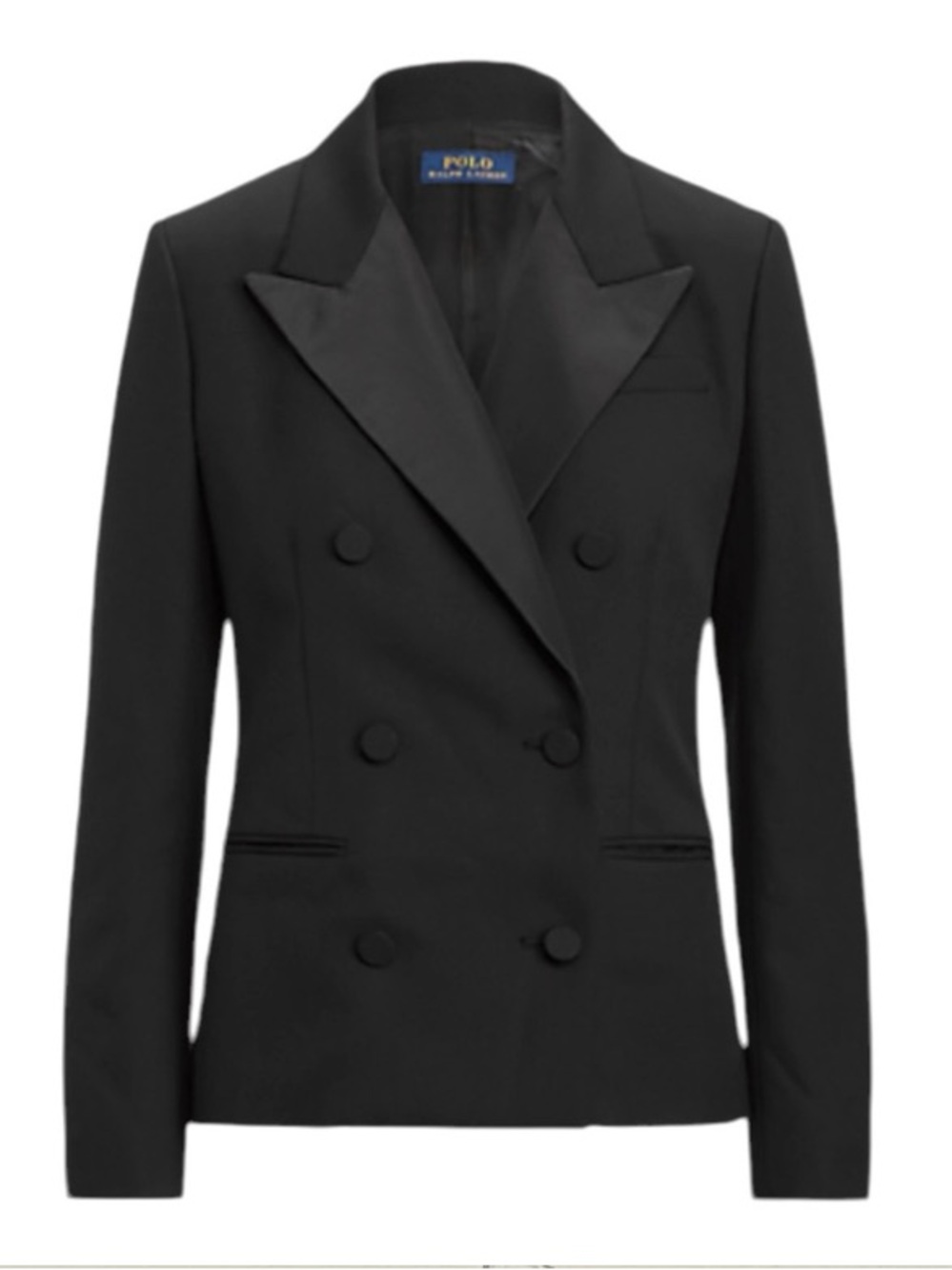 NWT Polo Ralph Lauren Women's Double Breasted Wool Blazer Suit Jacket Silk 00